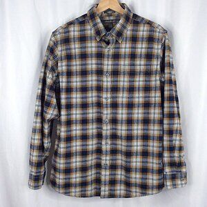 Eddie Bauer Shirt Mens Size Medium Plaid Flannel Button Down Long Sleeve